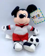 -P NEW THE DISNEY STORE BEANIE BEAN BAG PLUSH MICKEY MOUSE SOCCER