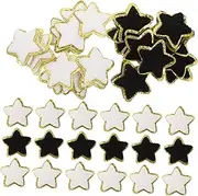 OSALADI 32Pcs Star Embroidered Patches Iron Appliques for Clothes Backpacks Bags and Accessories Versatile DIY Decor for Fashionable Repairs and Embellishments