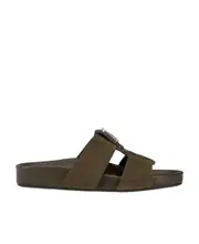 Logo letter pattern flip-flops 40,41.5,41 Green