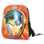 MARVEL AVENGERS Super Heroes Face Kids Boys 12" Backpack School Bag Multicolor