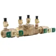 Watts 007M1-QT-CT 2 Double Check Valve Backflow Preventer 2 In Bronze Assembly