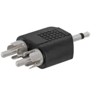 3.5mm Mono Male to Dual 2 RCA Male Y Splitter Audio Adapter Converter Connector