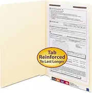 Smead End-Tab Straight Cut File Folder w/Fasteners