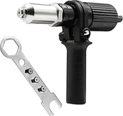 Rivet Gun Adapter with Removable Plastic Handle, Electric Rivet Gun Head, Cordless Riveting Drill Tool Accessories