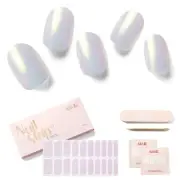 Semi Cured Gel Nail Strips 20 Pcs | Buy 2 Get 1 UV Lamp | Extra Pink Moonlight