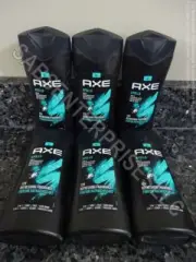 6 Axe APOLLO Sage & Cedalwood Scent 3 in 1 Body Face Hair Wash Washes 13.5 FL oz
