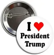 [Generic] I LOVE (Heart) PRESIDENT TRUMP Button Pinback Badge Pin, Metal, metal