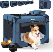 Large Foldable Pet Carrier, Portable Crate For Cats & Small Dogs