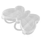 Household Plastic Butterfly Design 13 Compartments Container Storage Case Clear