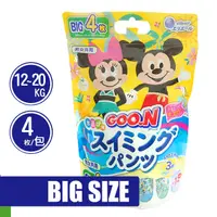 在飛比找PChome24h購物優惠-【日本】 GOO.N 幼童游泳 戲水褲 Big 4入 (男女