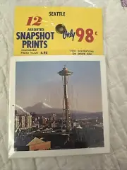 Seattle And Mt. Rainier Snapshot Print Pak Of 12 Plastichrome Vintage NEW