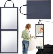 GlikCeil Travel Hanging Mirror Full Length for Dance Bag 33. 5 x 13. 4 Inch Foldable Backstage Mirror for Dancers Artists Aestheticians Home Spa Dance Competition Must Haves(Grey)