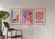 [Namly Design] Poster - Retro Pottery / Set of 3