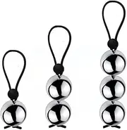 Adjustable Metal Beads Penis Ring Testicle Ring Testicle Weight Scrotum Penis Pendant Sex Toys For Men(3 Kugel Ø25mm Gewicht:190g)
