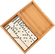 Toyvian 1 Set Interactive Dominoes for Adults Funny Domino Racing Game Box Present for Friends and Family Lightweight and Travel Friendly Design