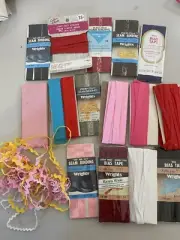 Assortment Of Bias Tape, Seam Binding, Rick Rack