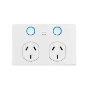 deta white gloss grid connect smart double touch power point
