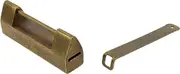 Quluxe 3 Inch Vintage Antique Lock Old Chinese Lock Retro Padlock with Key for Jewelry Storage Box Wooden Suitcase Drawer - Bronze (Flower Carved)