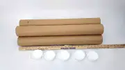 Uline S-2643 Mailing Tubes 3X24" Premium Poster With Plastic End Caps Lot Of 5