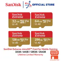 在飛比找蝦皮購物優惠-Sandisk EXTREME MICROSD 移動遊戲卡 