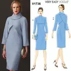 Easy Vogue 1736 Sewing Pattern V1736 First Lady Style Vintage Look Dress, Jacket
