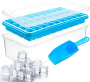 Ice Cube Tray with Lid & Bin | BPA Free Silicone Ice Cube Tray with Lid, Contain