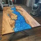 Epoxy Table, dining, sofa, center table top Live Edge Walnut Table ,Custom decor