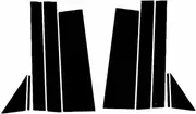 HOUV Fit for Ddge Grand Caravan 2008-2020 Glossy Black Door Side Window Decor Pillar Posts Trim Cover BC Column Sticker