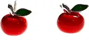 [Yihuaqun] 925 Tremella decoration classical literary silver drop oil red three-dimensional apple shape pattern stud earrings with box