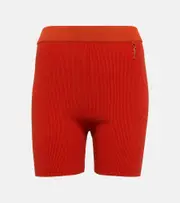 [Jacquemus] Jacquemus Le Short Pralu ribbed-knit shorts UK 14 red