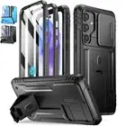 For Galaxy A55 5G Case Slide Camera Cover Kickstand and Built-in-Screen Cover