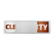 Dishwasher Magnet Clean Dirty Sign, 7x2" Silver Magnet Sign, White & Brown