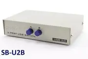 Compact 2-Way USB Type-B Push Button Metal Mini Switch Box, CablesOnline SB-U2B