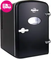 Retro 4L Mini Fridge – Skincare & Beauty Cooler, Car/Home AC/DC, Compact Size