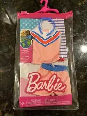 Barbie Pink Exercise Outfit Clothing Set Athletic Shirt and Shorts - NEW!