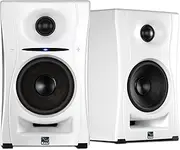LP-UNF 4” Ultra Nearfield Powered Monitor System w/Bluetooth - Boundary Compensation EQ Settings - for Mixing, Recording, Audio Production - USB-C, TRS, RCA Inputs White (Pair)