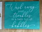 Chalk Couture Bubble Baths Size B Transfer Stencil 8x10 Retired