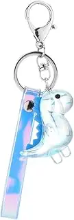 [LIFKOME] Dinosaur Keychain Carabiner Key Ring Key Chain Strap for Cute Keychains Pendant Cartoon Bag Frog Plush Car Accessories for Coin Turtle Keychain Holder Blue Acrylic