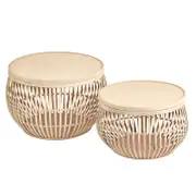 Set of 2 Bamboo Coffee Tables