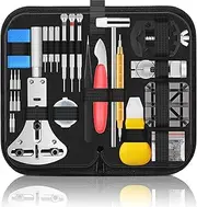 [Singcci] Watch Repair Kit, 151 PCS Professional Watch Battery Replacement Tool Kit, Watch Strap Bracelet Removal Tool with Carrying Case and Instructions, Silver