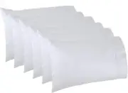 6 White Standard/Queen Pillow Case - Soft Hotel Style Polly Cotton Blend, 200...