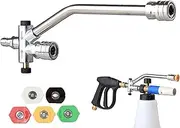 Foam Cannon Hose Attachment - Foam Cannon Double Connector, Durable Pressure Washer Soap Connector | Portable Foam Car Wash Sprayer, Power Washer Sprayer Nozzles Attachment for Home