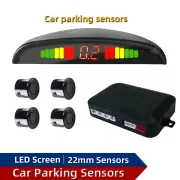 12V 22mm 4 Sensors Car Parking Sensors Parking Kit LED Display Backlight Reverse Backup Radar Monitoring System