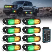 AnTom 8pcs Emergency Strobe Lights for Trucks, Sync Feature Vehicles Grille S...