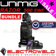 UNIMIG RAZOR 500 SWF Mig Tig Welder + PAPR Welding Helmet KUMJRRW500SWF PK11077