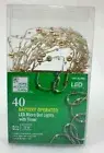 Home Accents 40 LED Micro Dot String Light Warm White Battery Operated Gold Ball