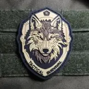 3D PVC Tactical Wolf Patch Hook & Loop Badge for Backpack & Armband