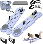 Foldable Pilates Reformer Board – Multifunctional Ab Exercise Machine with Resistance Bands, Portable Home Workout Equipment for Full-Body Core Training & Flexibility