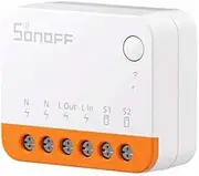 MINIR4 WiFi Smart Switch 10A - WiFi Light Switch Timer, Relay Split Mode, 2.4G WiFi, Compatible with Alexa, Home Assistant, Remote Control via eWeLink App (4PCS)