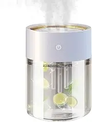 Cool Mist Humidifiers, 2L Bedroom Humidifier with LED Light, Portable Humidity Control Large Capacity USB Odor Freshener for Yoga Room